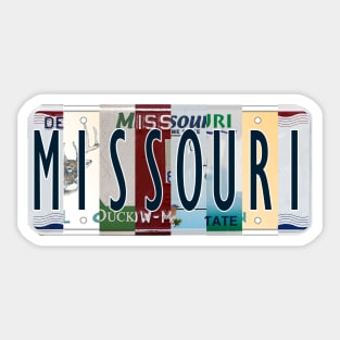 Missouri License Plates Sticker